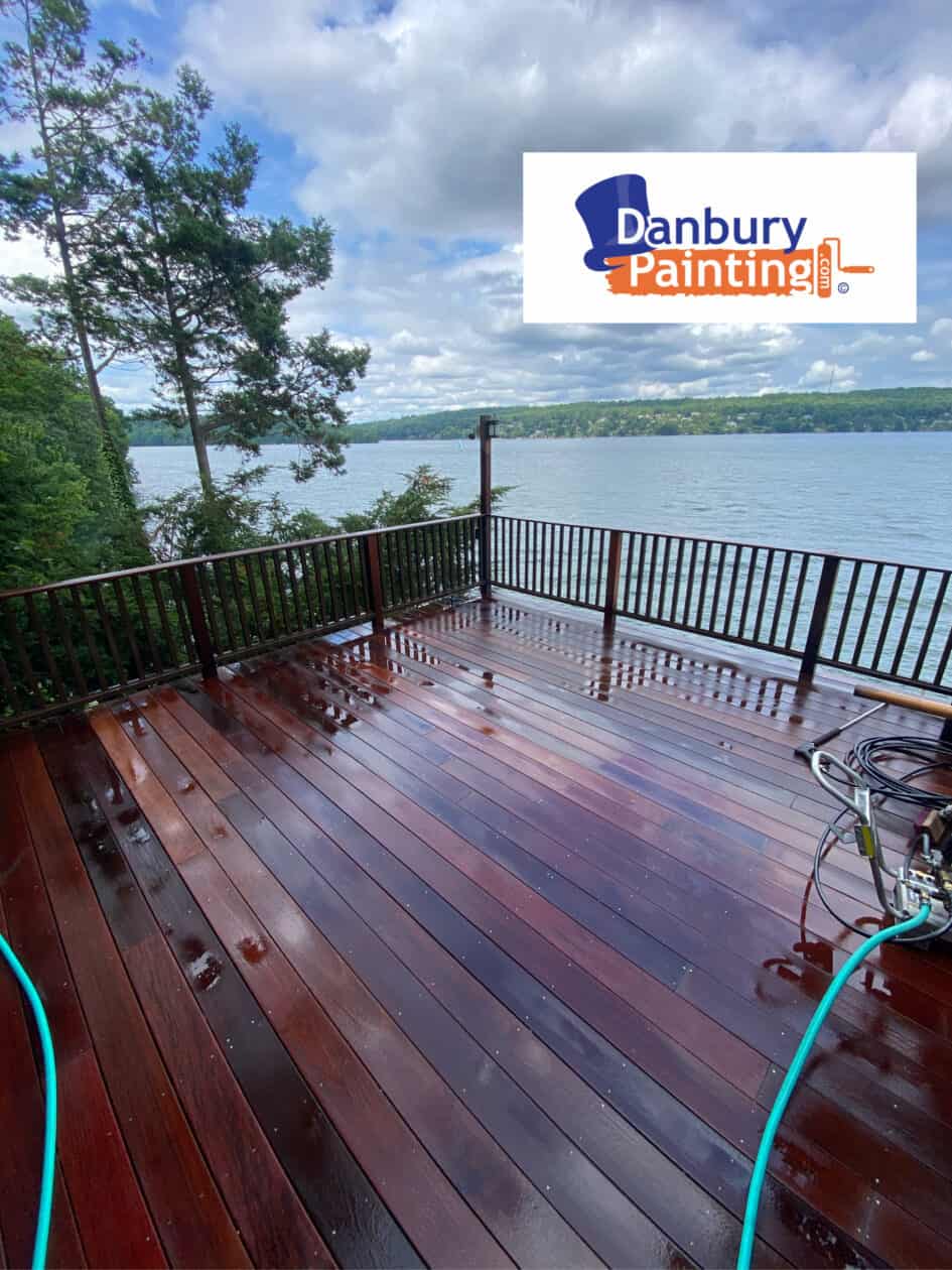 Deck staining and Deck Washing Ipe Wood is an exotic wood that should be handled by painting professionals at Danbury Painting