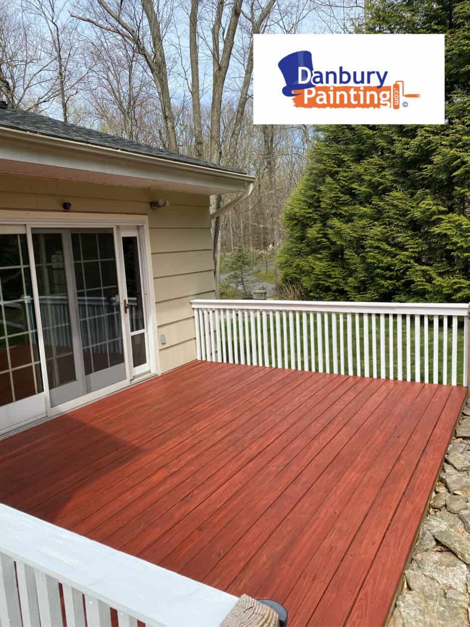 Staining and Painting of a Deck in Newtown Ct
