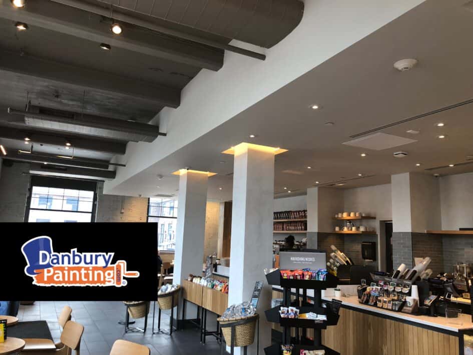 Interior Commercial Painting at Starbucks Yonkers completed by Danbury Painting