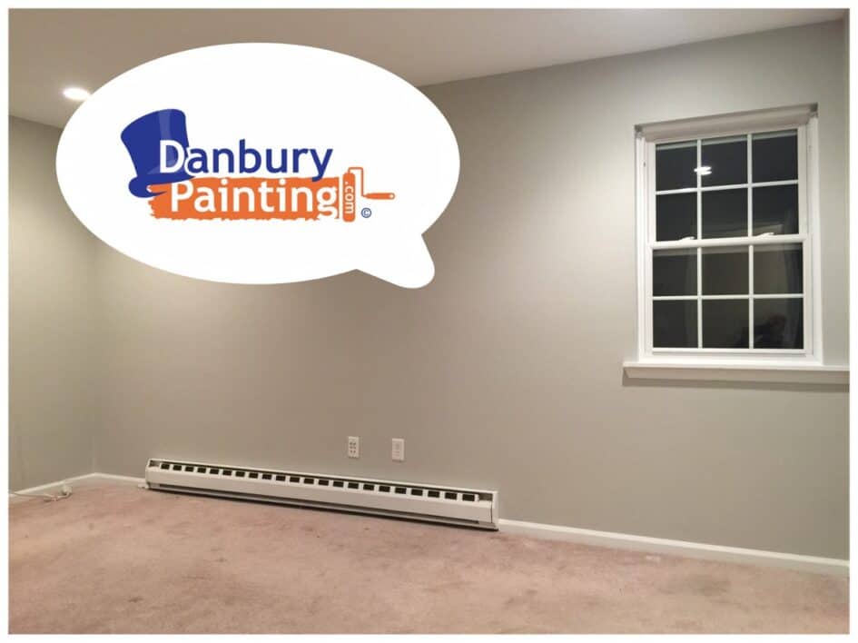 Interior painting of walls ceiling and trim in an apartment in danbury