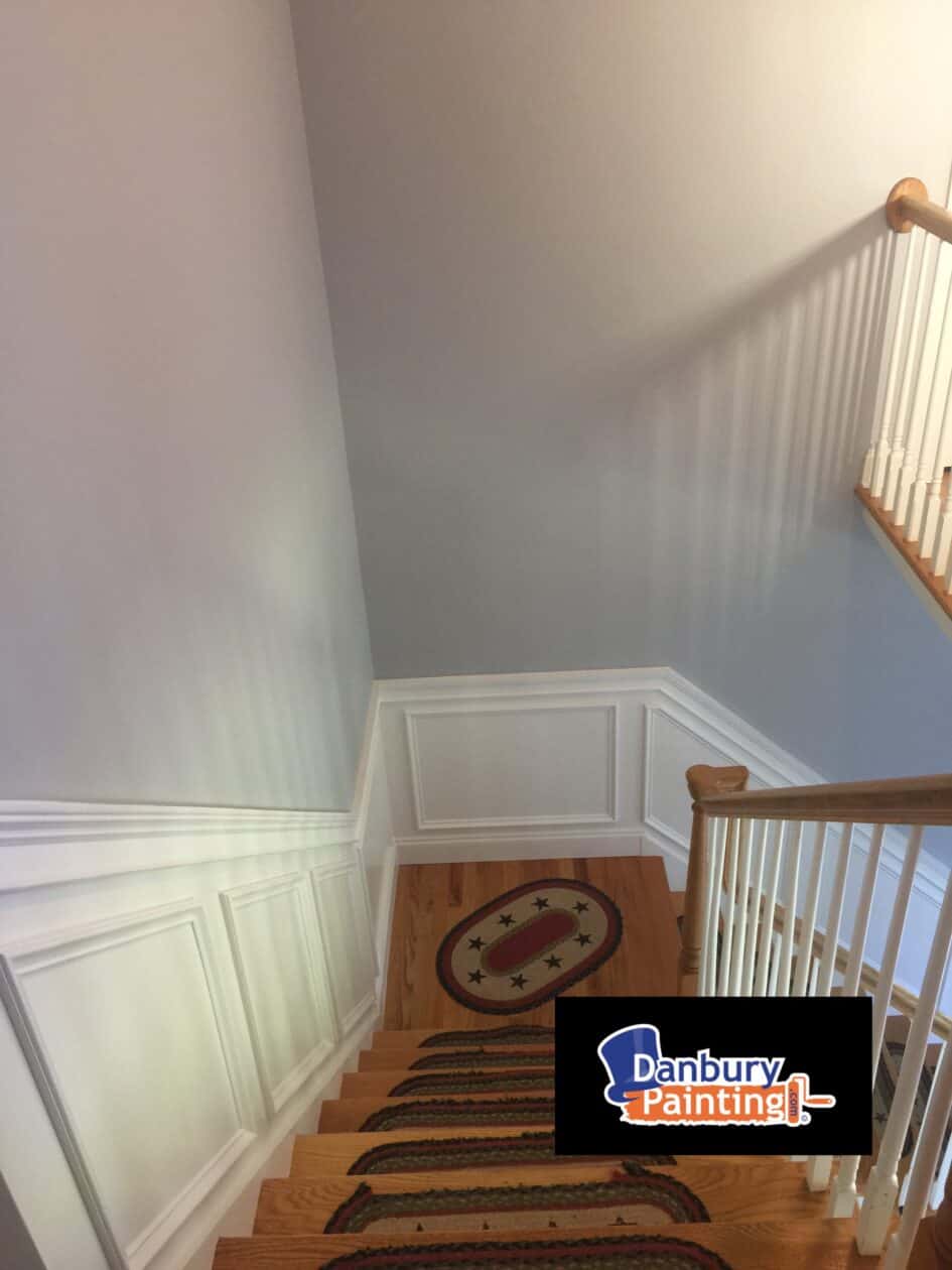 Interior painting of large entry walls newtown ct