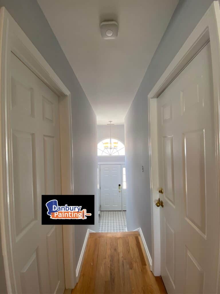 Painting of a Narrow Entry Way Foyer in Danbury.
