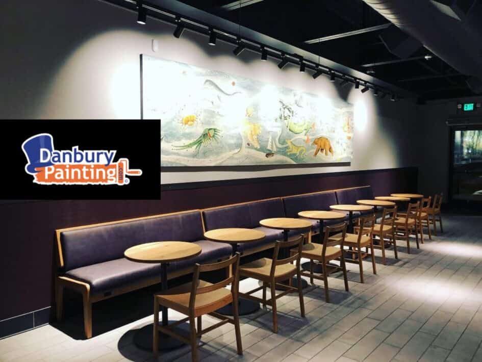 Wall Covering Install By Danbury Painting Starbucks